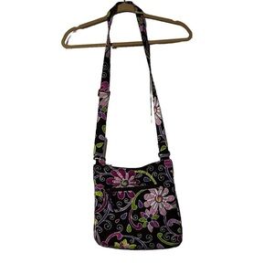 Vera Bradley Purple Punch Crossbody Messenger Bag Pink Purple Green